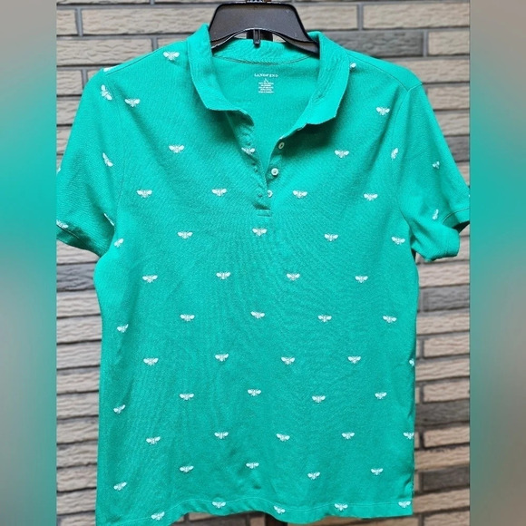 Lands End Polo Sz Lg 14/16 adorable with bees on it - Picture 1 of 11